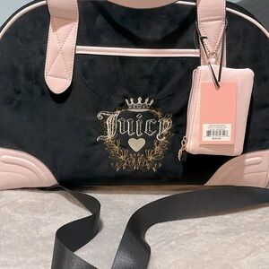 Juicy Couture Black and Pink Women's Bag